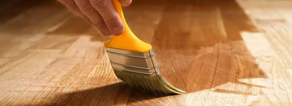 Alternatives to painting stained hardwood floor